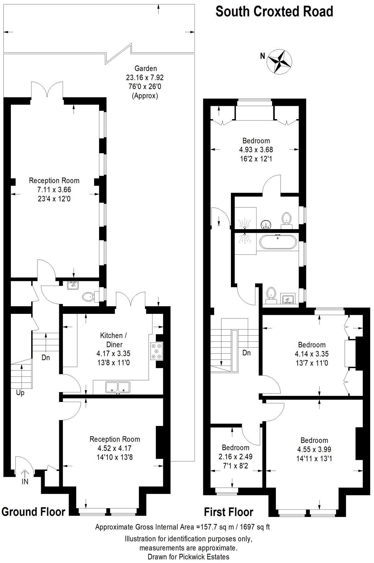 Floor plan for South Croxted Road