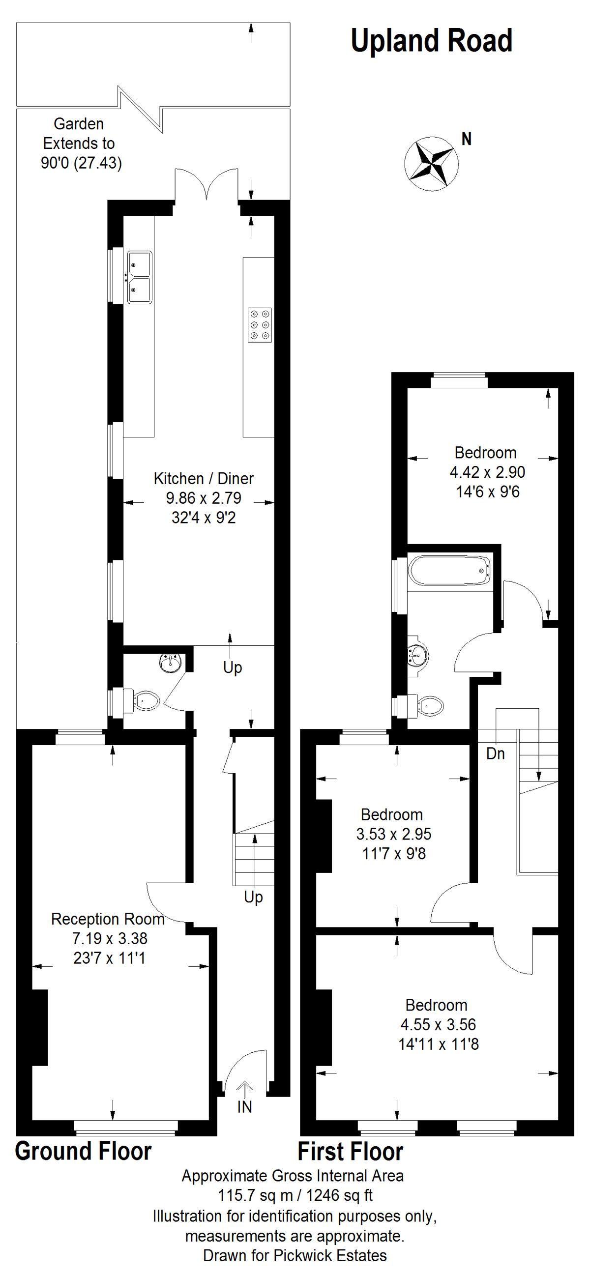 Floor plan for Upland Road