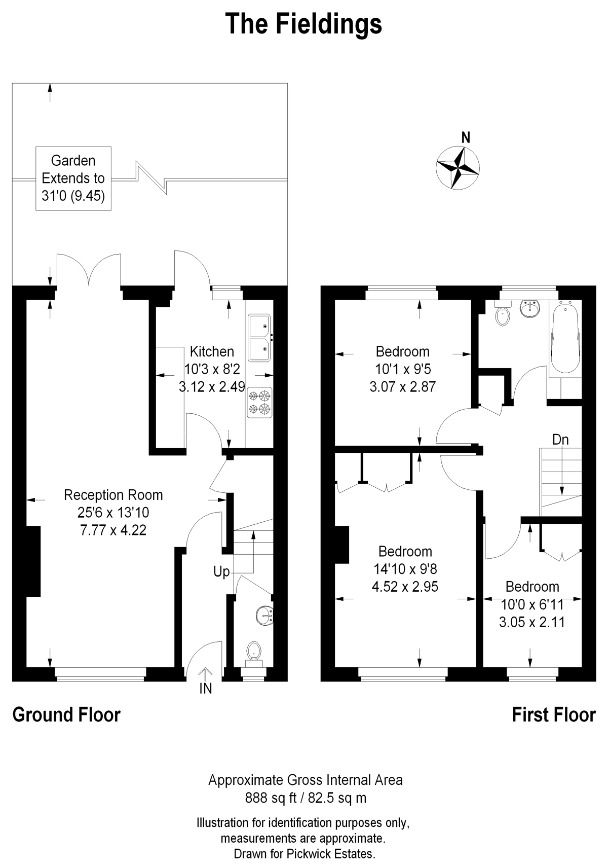 Floor plan for The Fieldings