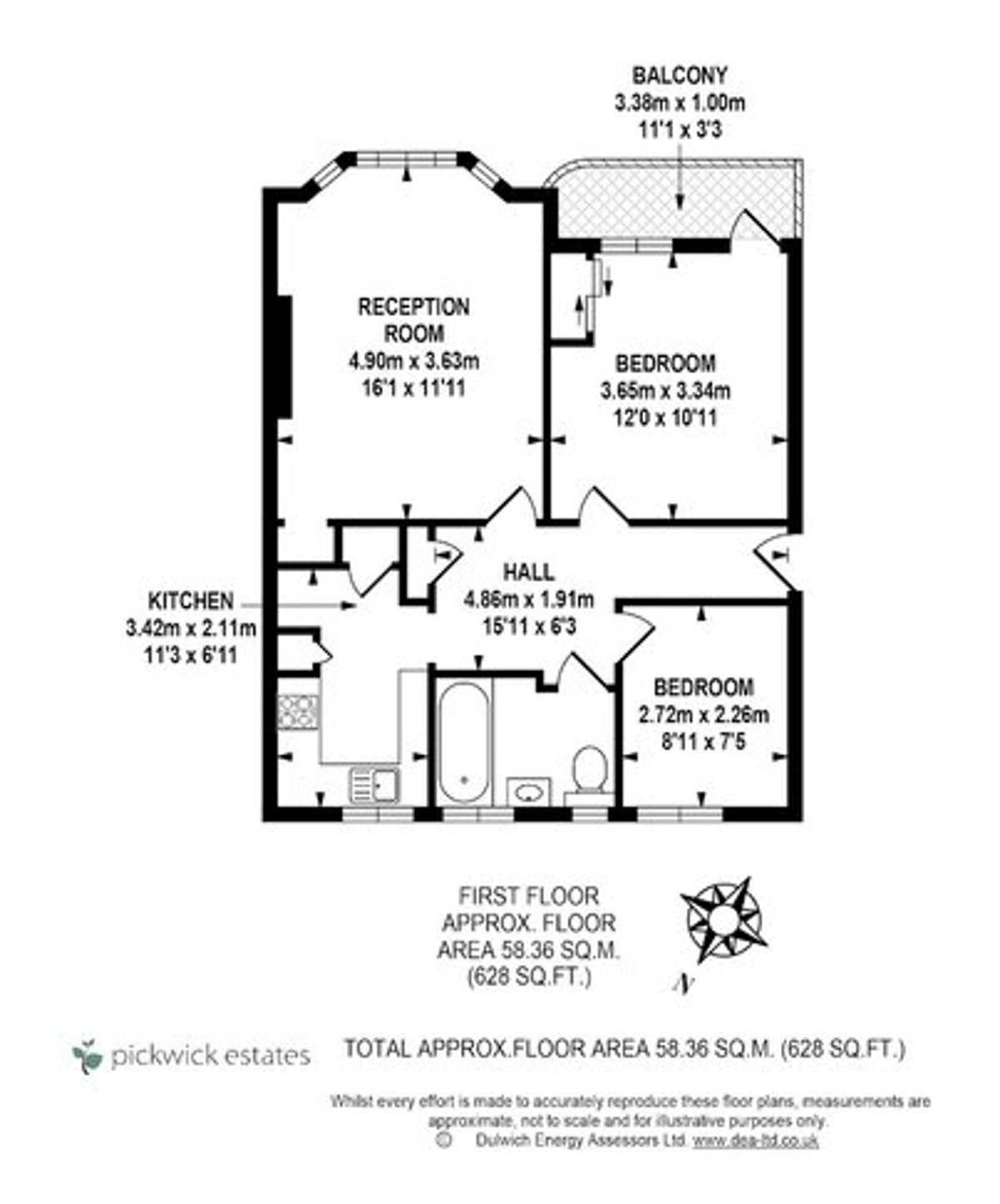 Floor plan for Oakhill Court 