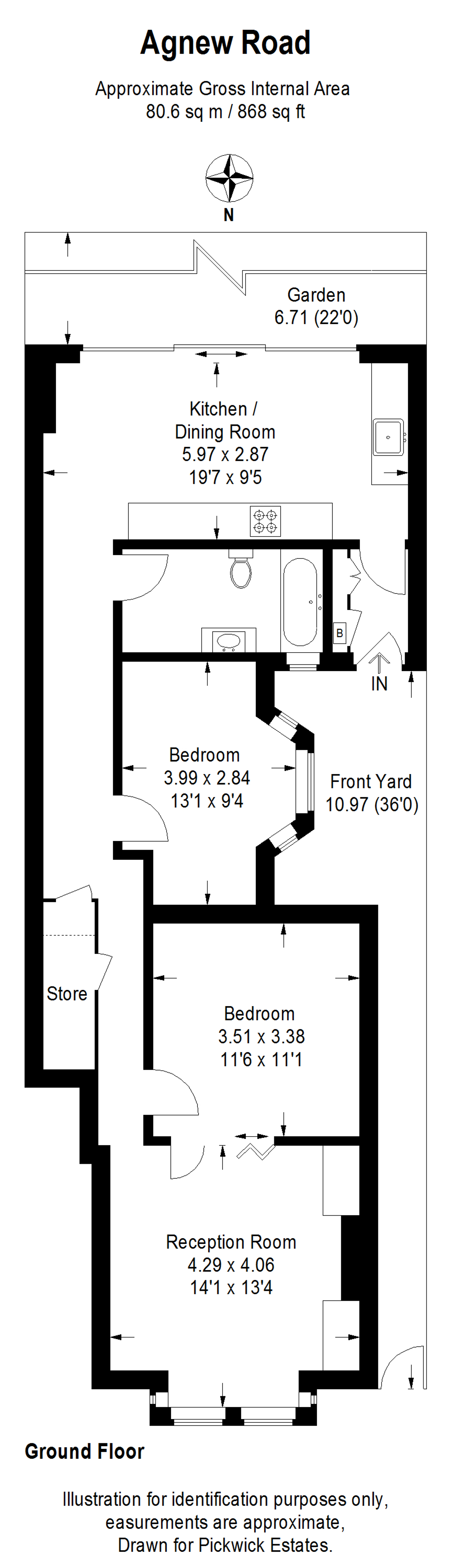 Floor plan for Agnew Road 