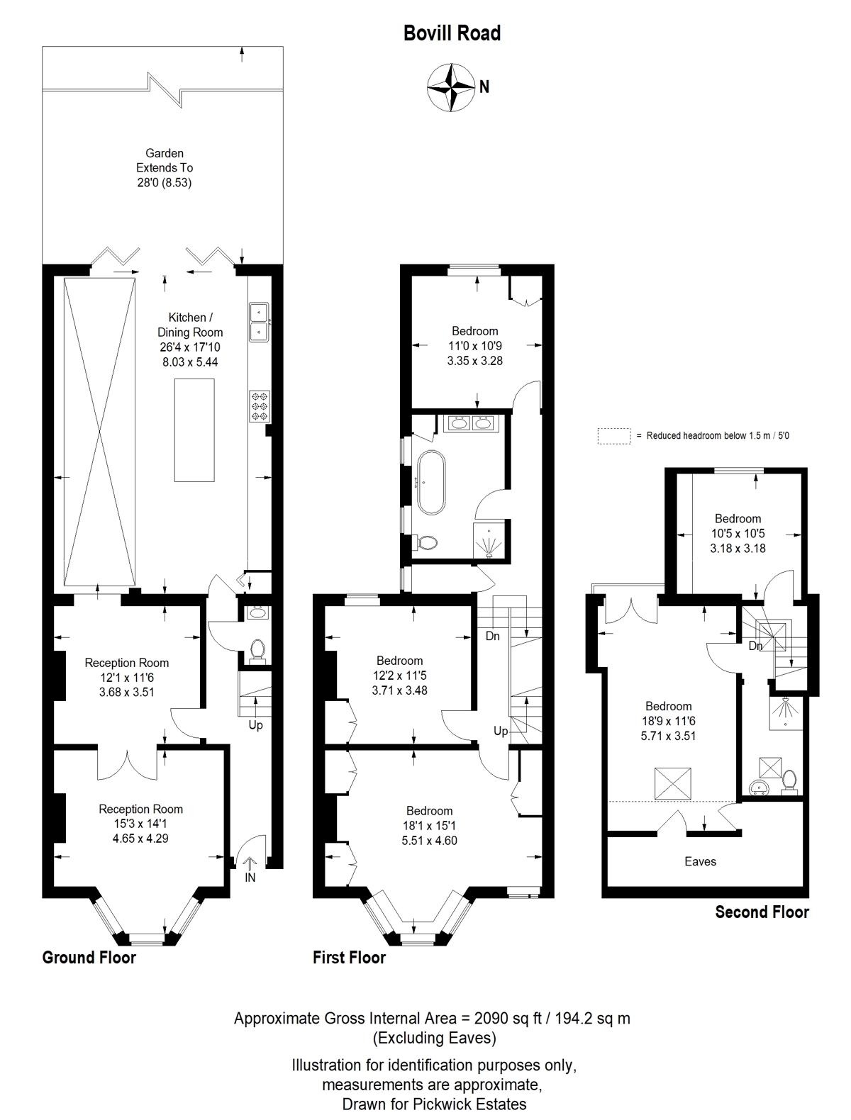 Floor plan for Bovill Road 