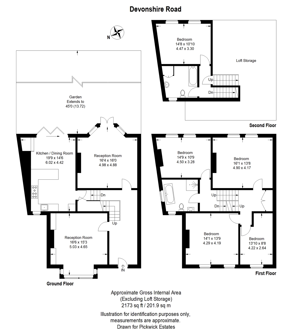 Floor plan for Devonshire Road 