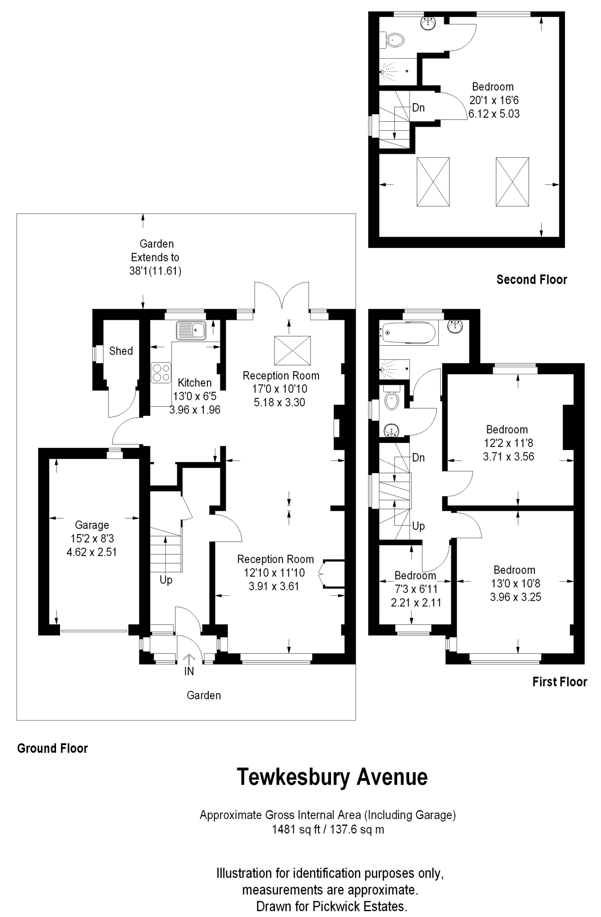 Floor plan for Tewkesbury Avenue