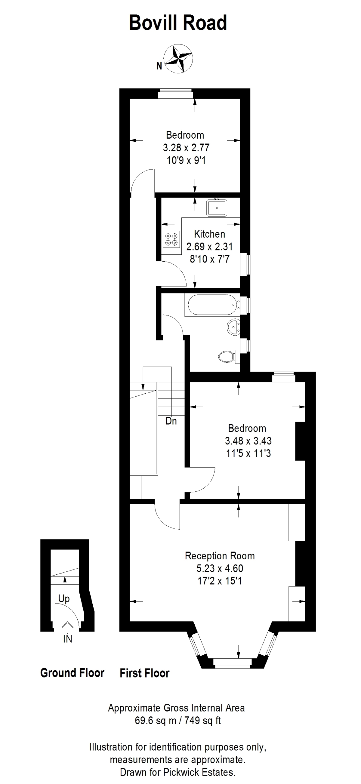 Floor plan for Bovill Road 