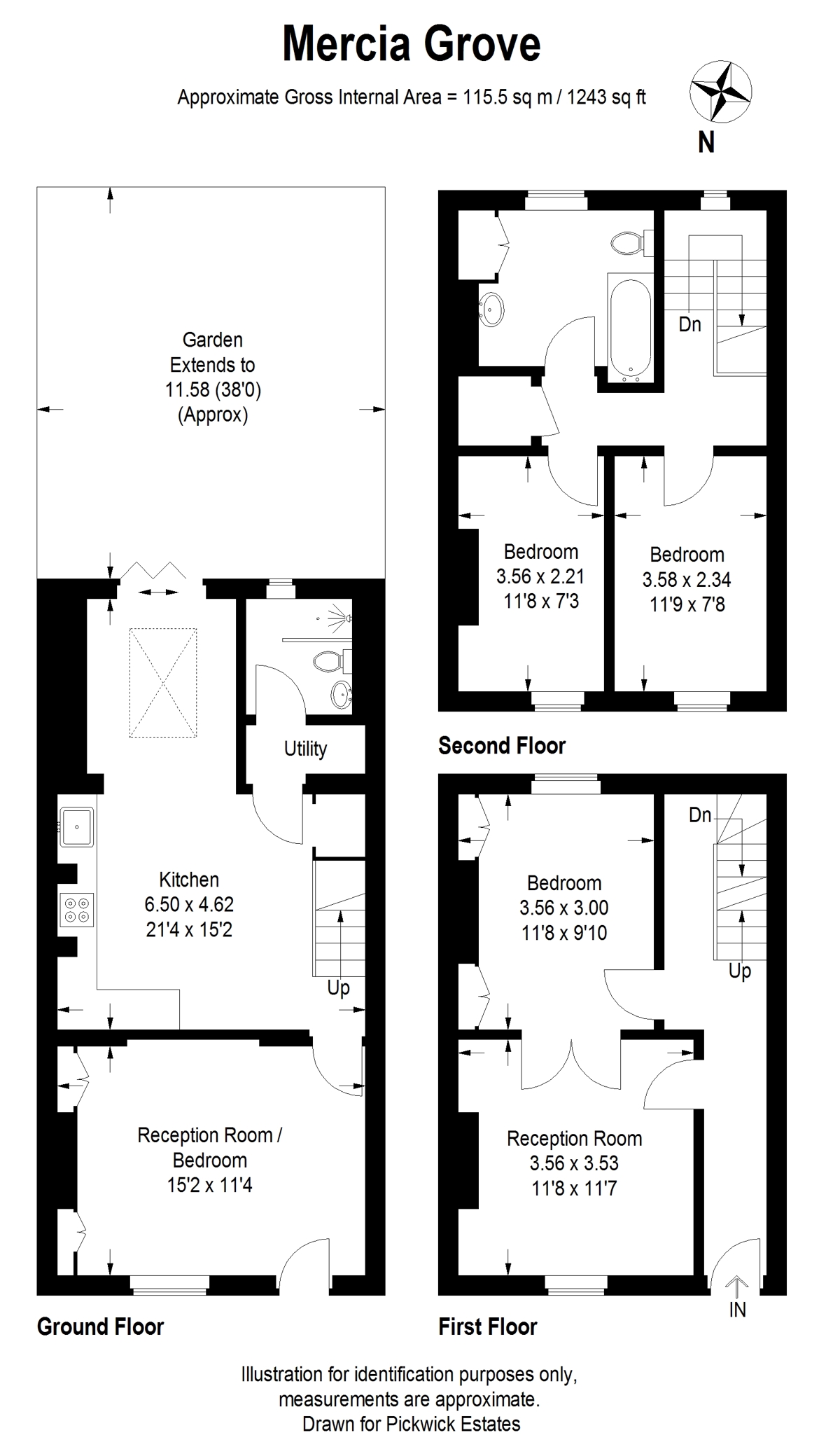 Floor plan for Mercia Grove 