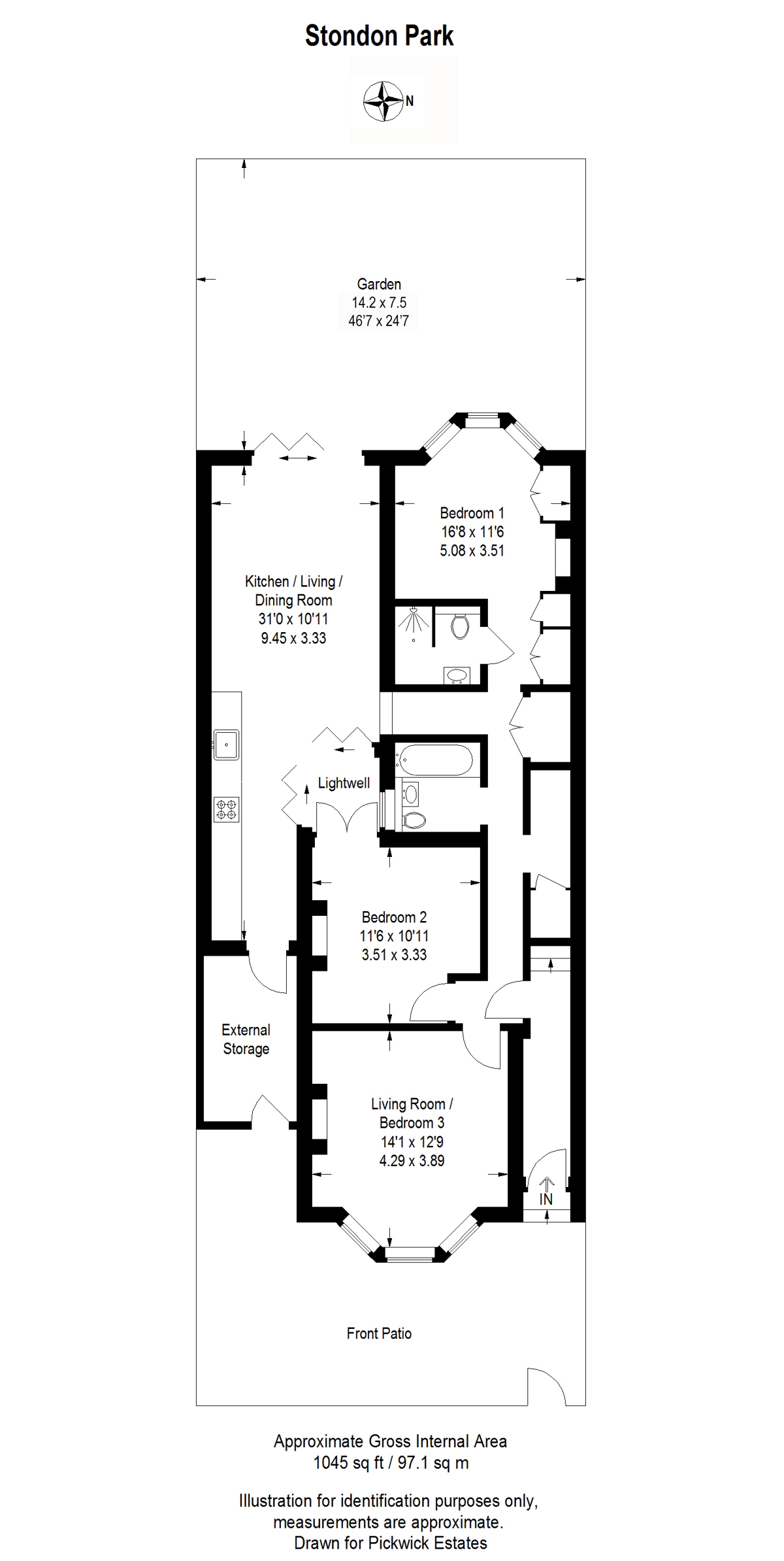 Floor plan for Stondon Park