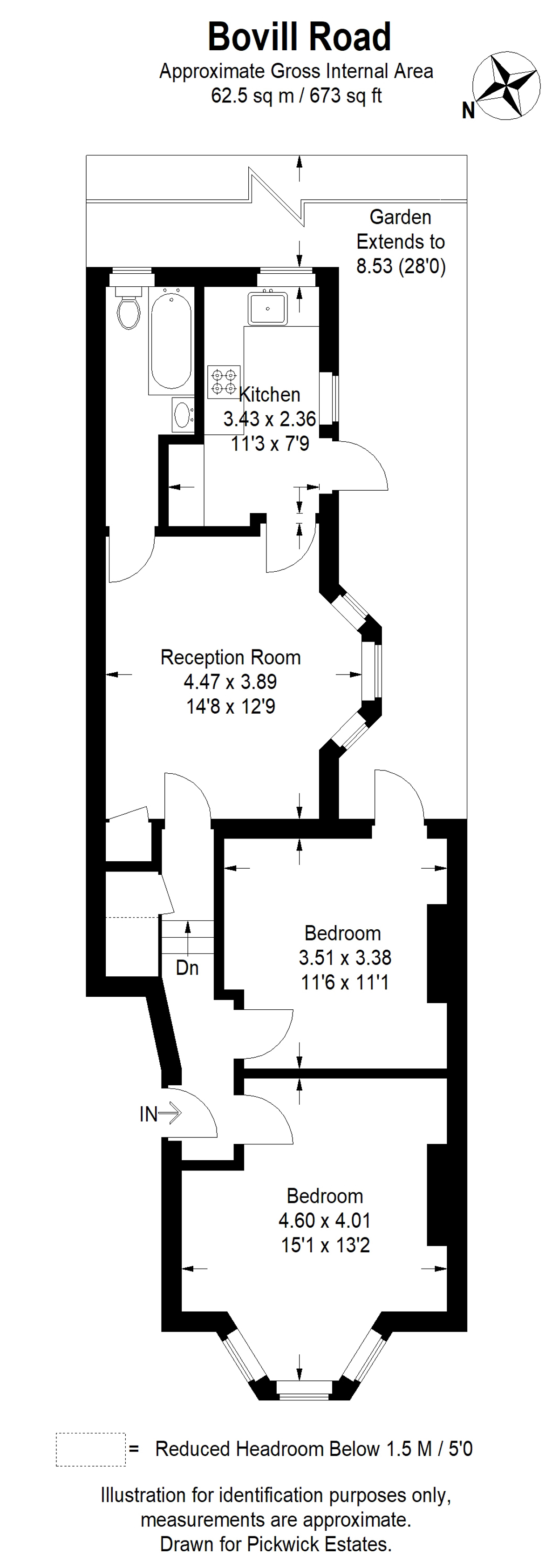 Floor plan for Bovill Road 