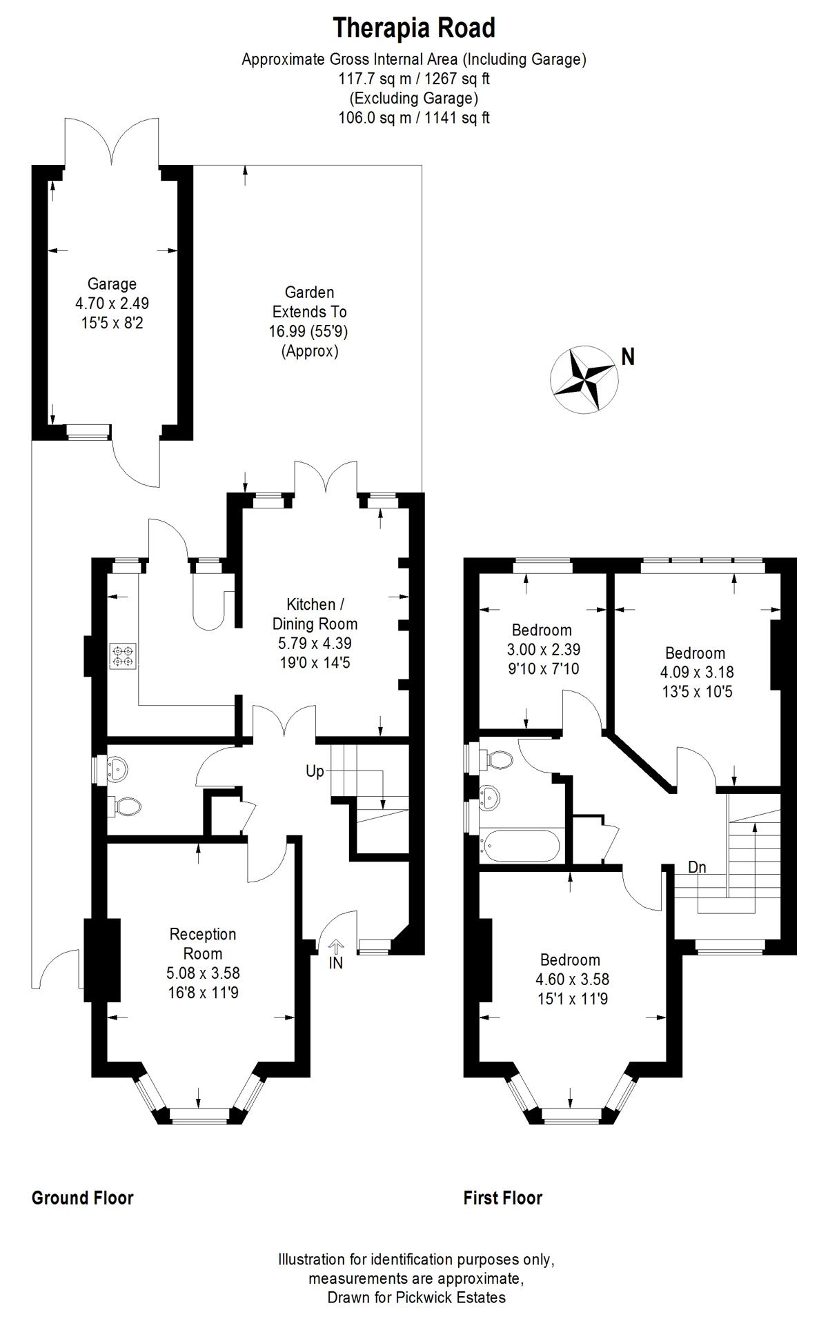 Floor plan for Therapia Road 