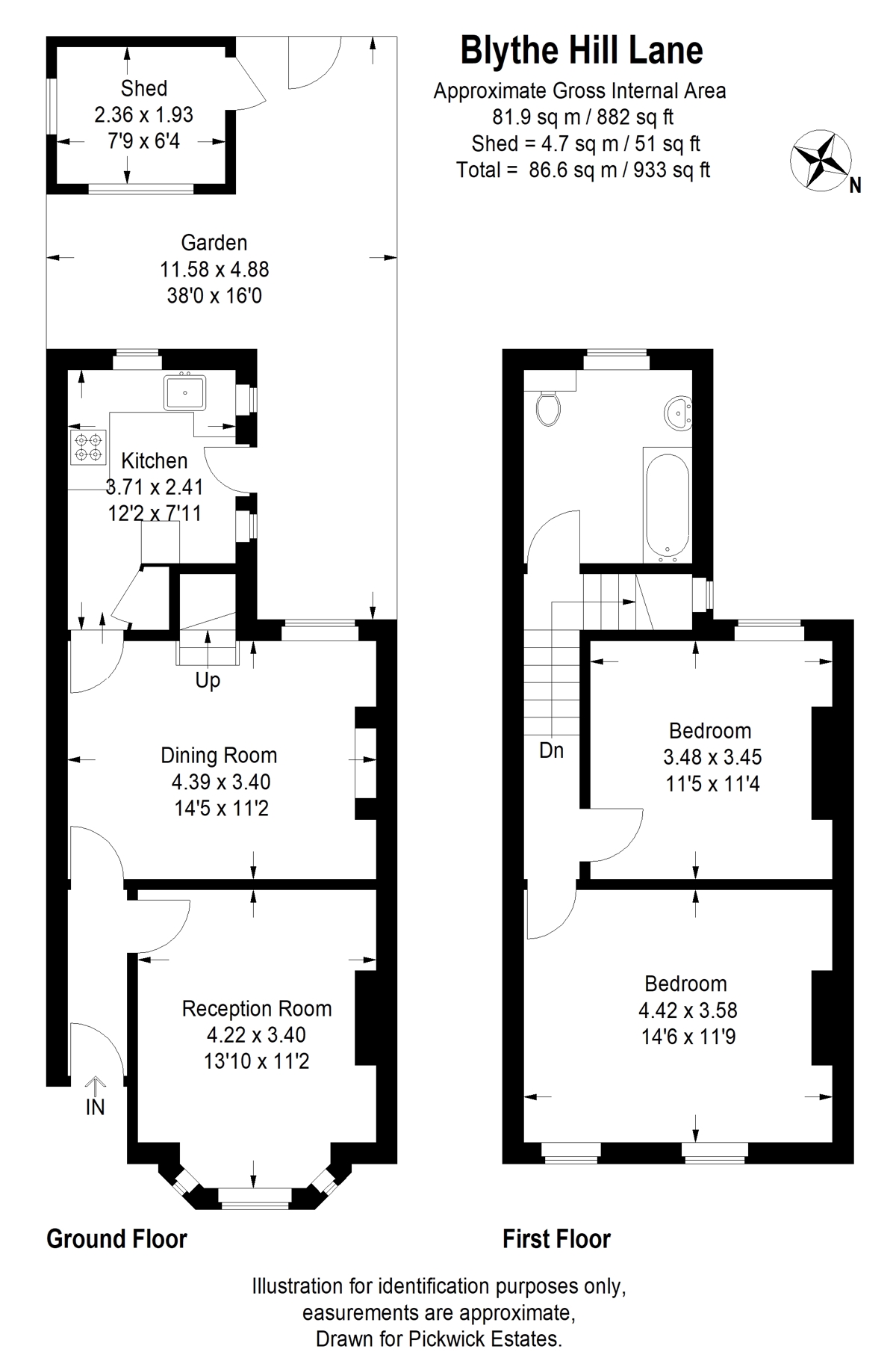 Floor plan for Blythe Hill Lane 