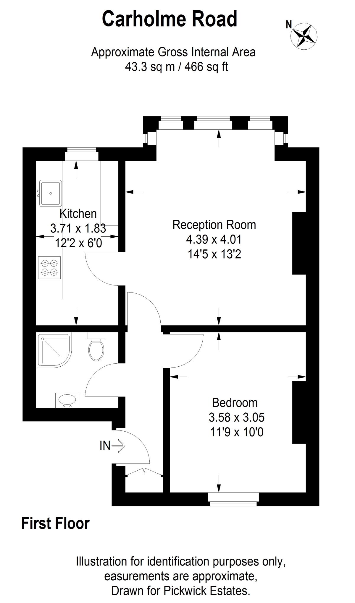 Floor plan for Carholme Road 