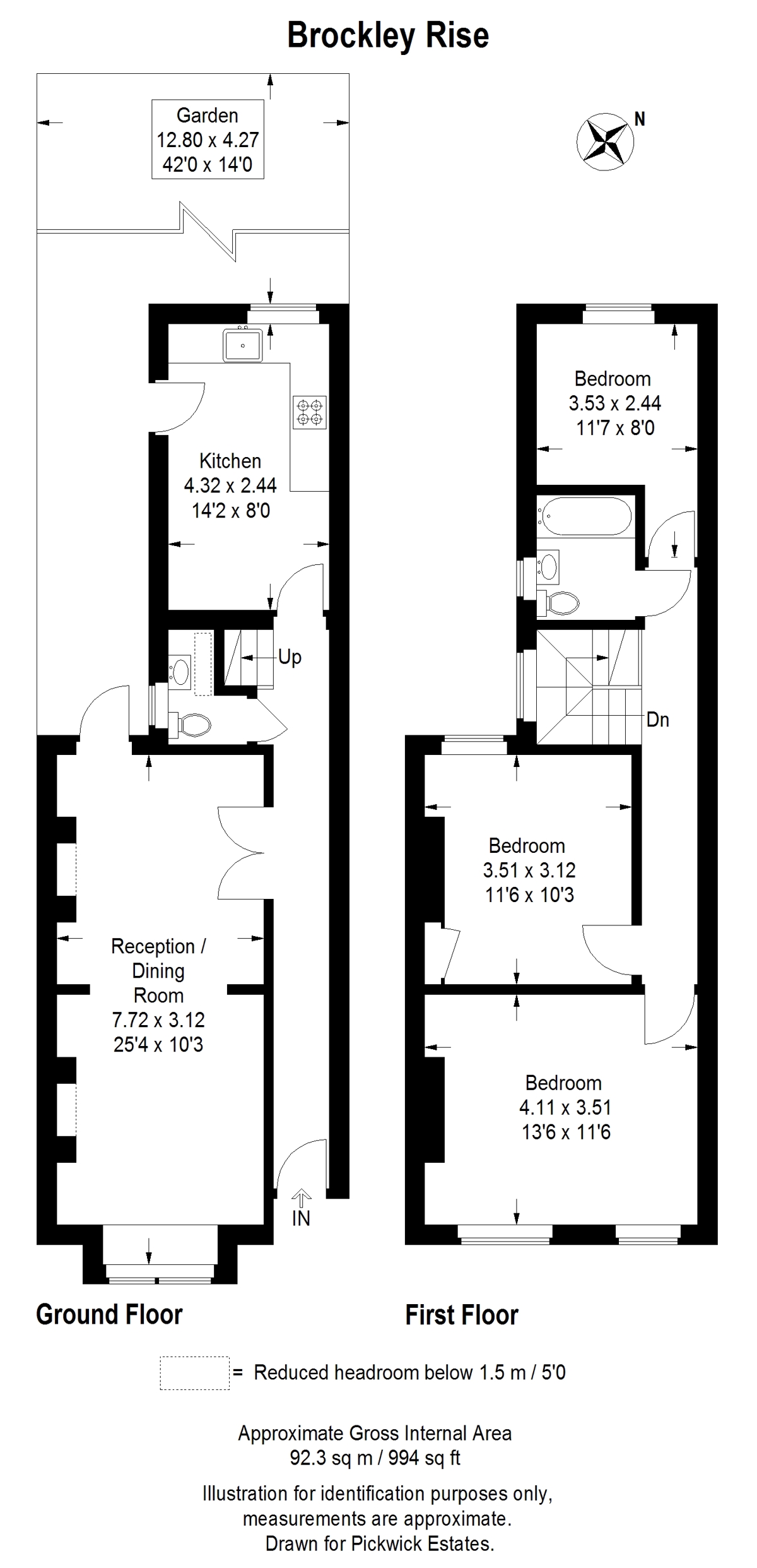Floor plan for Brockley Rise