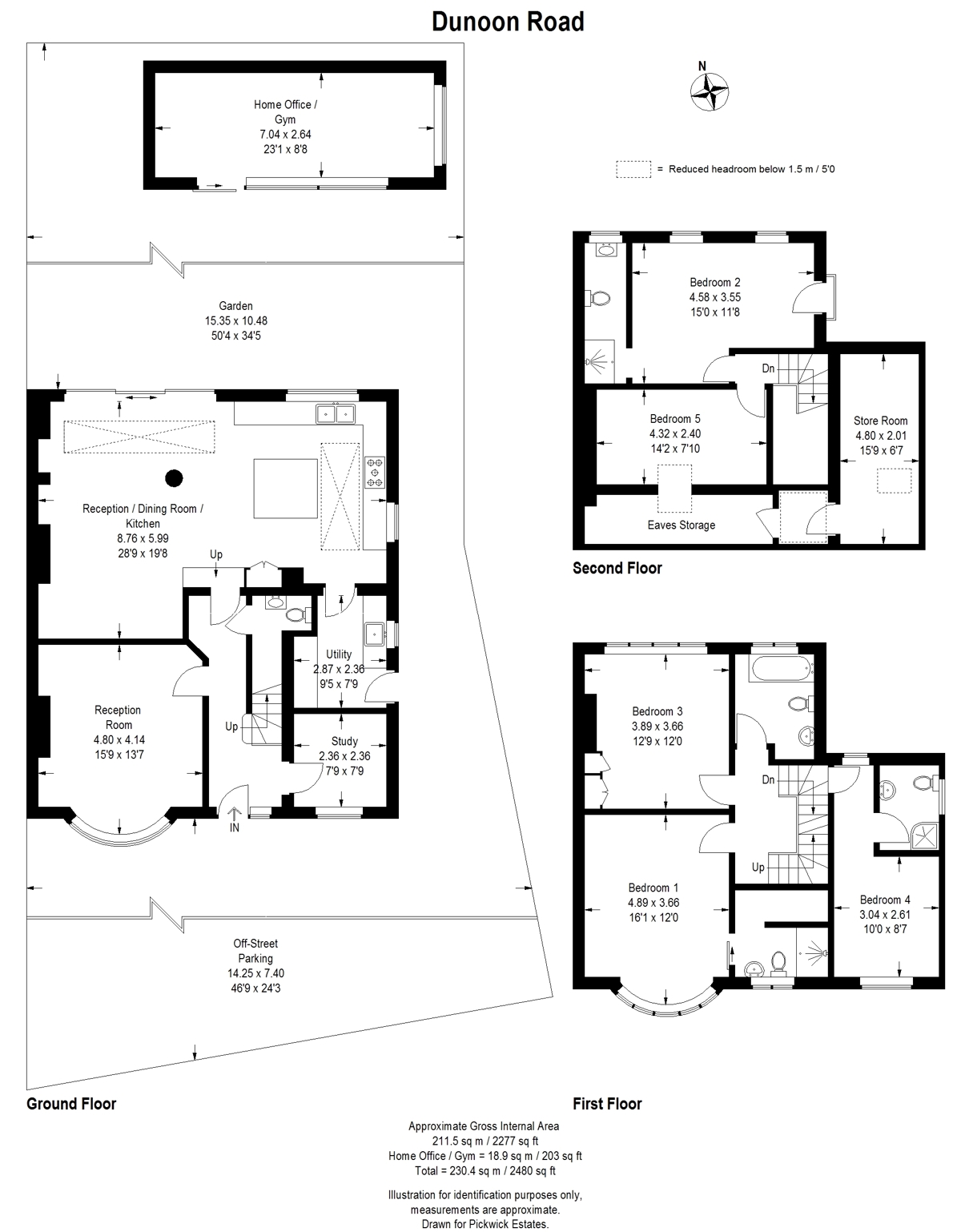 Floor plan for Dunoon Road 