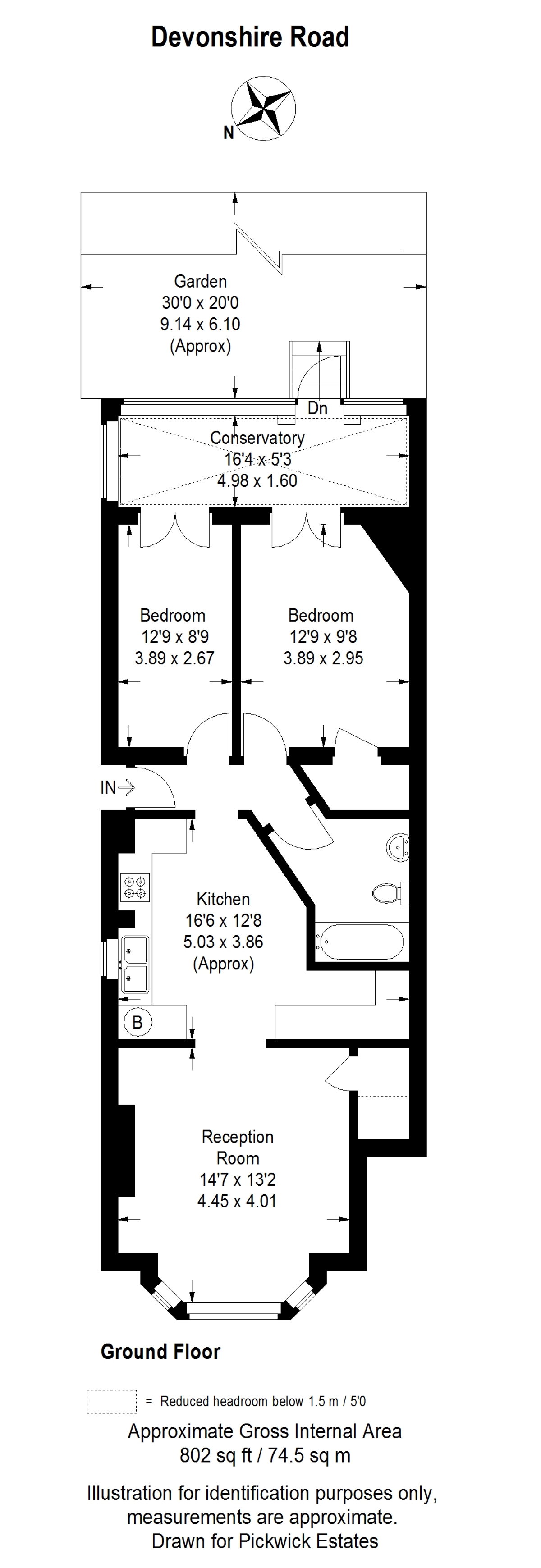 Floor plan for Devonshire Road 