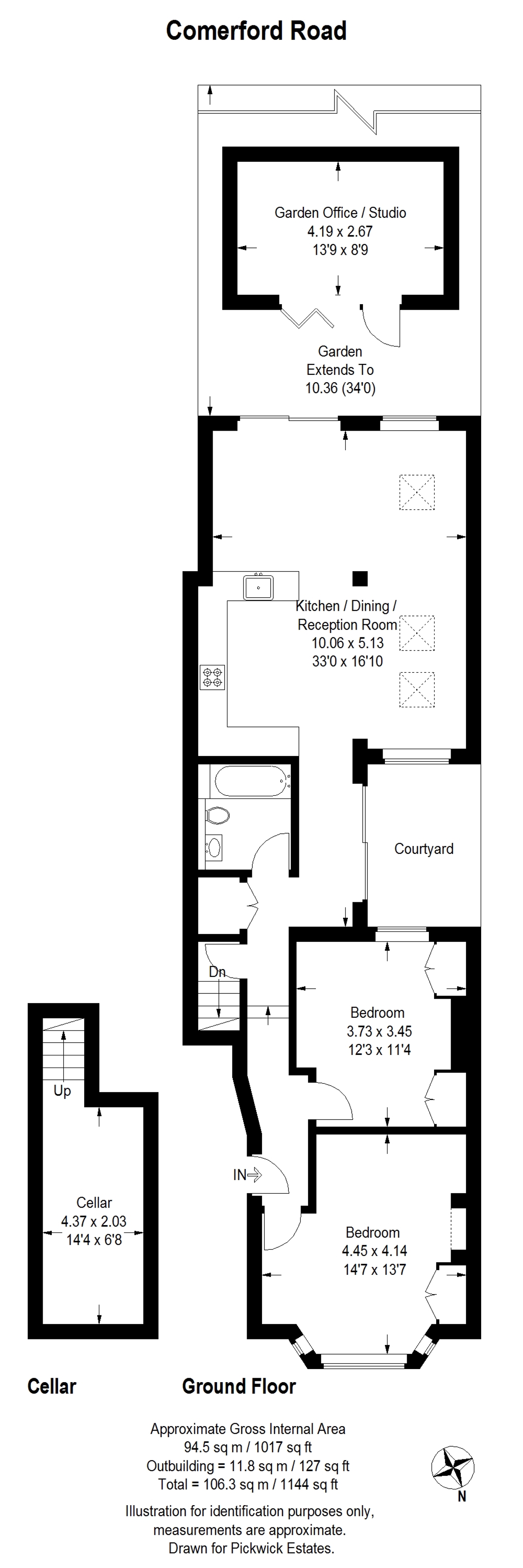 Floor plan for Comerford Road