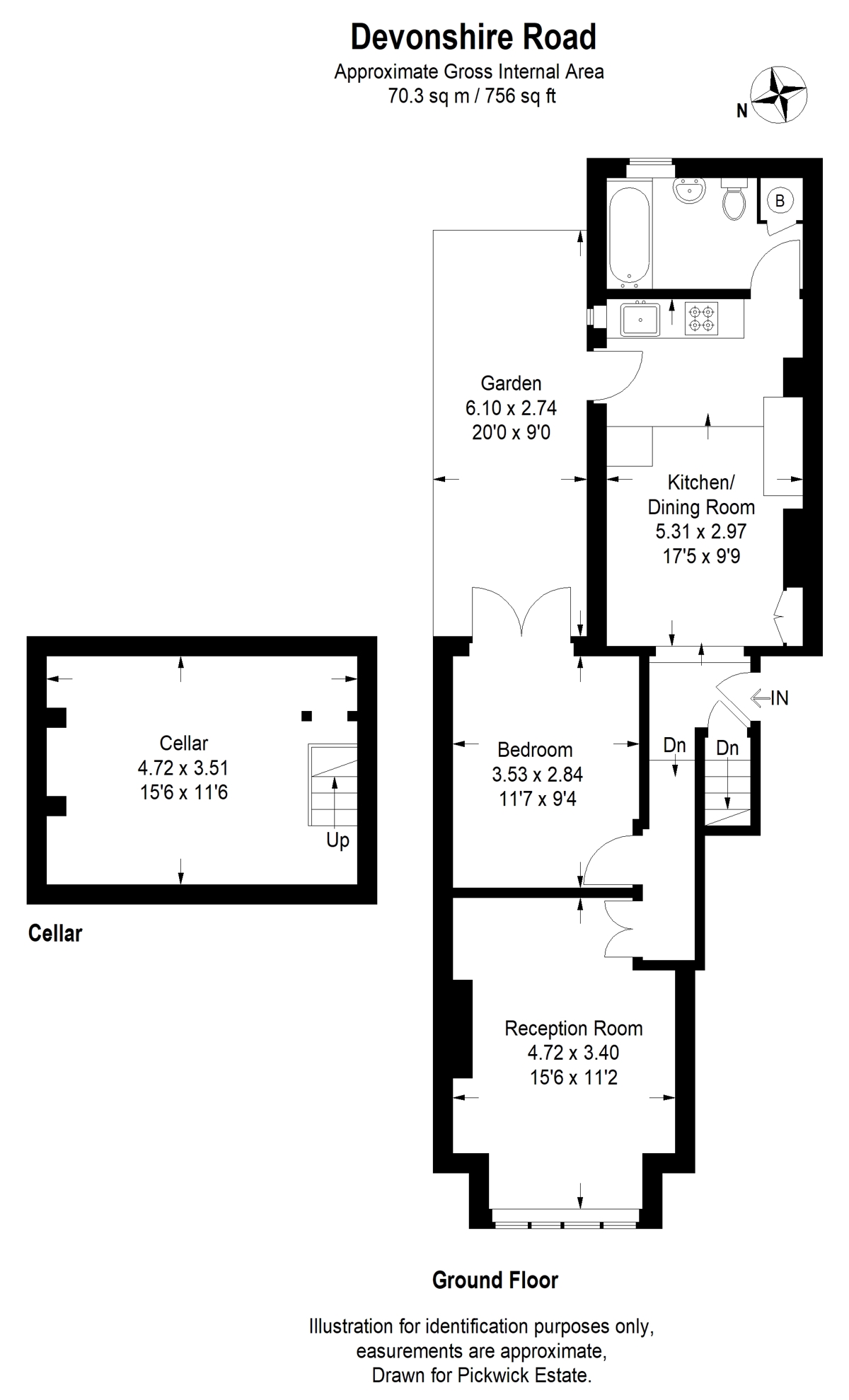 Floor plan for Devonshire Road 