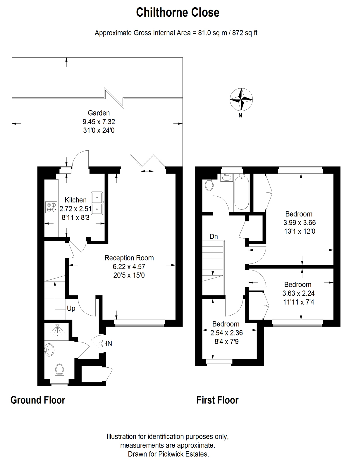 Floor plan for Chilthorne Close 