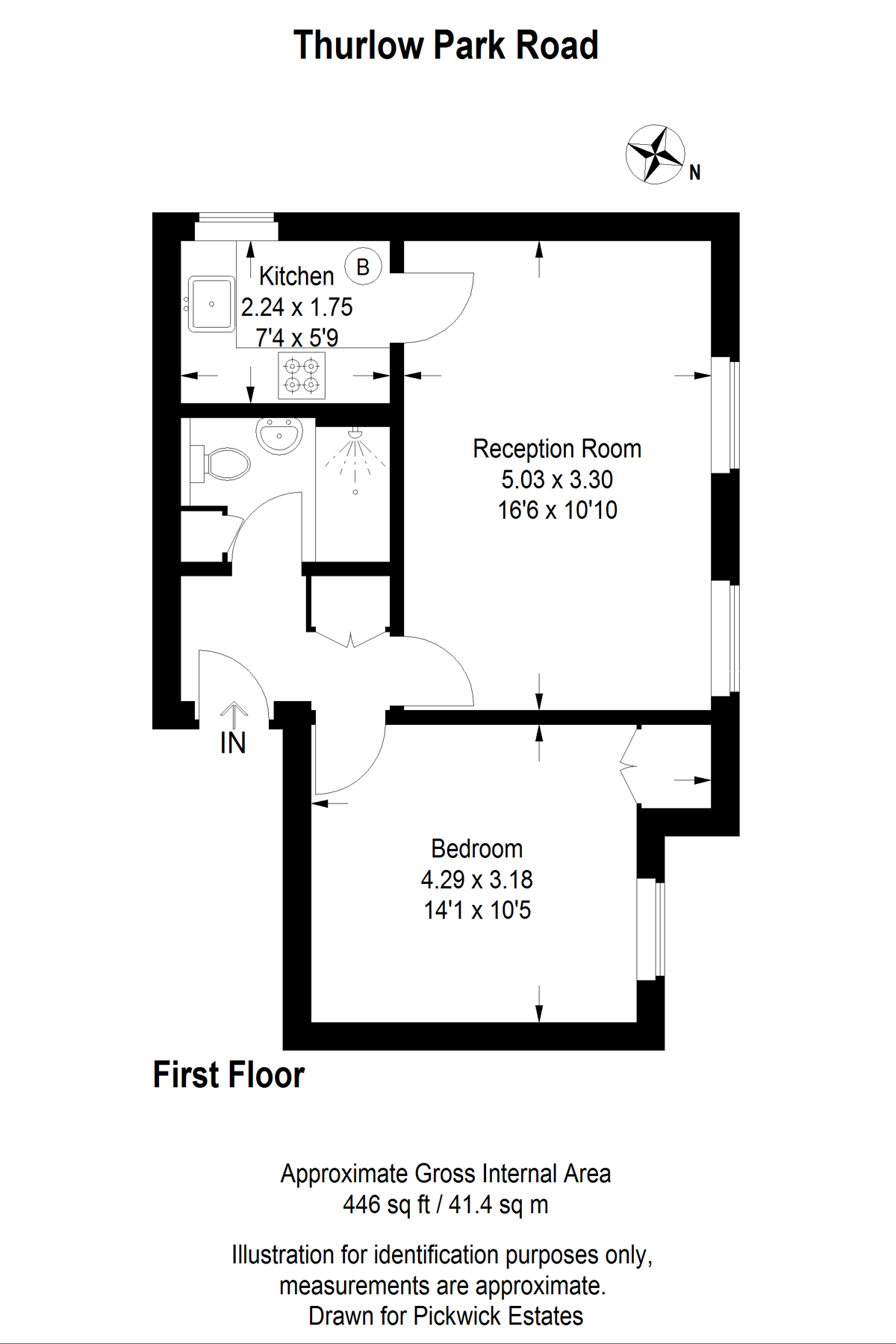 Floor plan for Thurlow Park Road , 