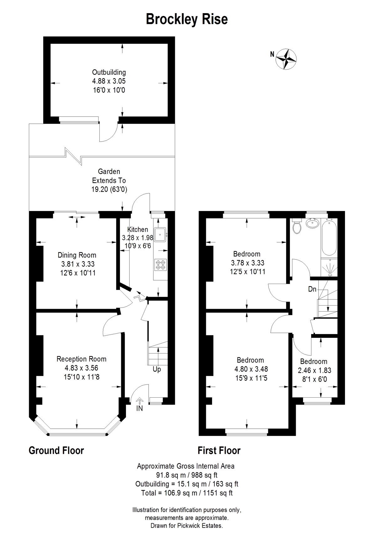 Floor plan for Brockley Rise