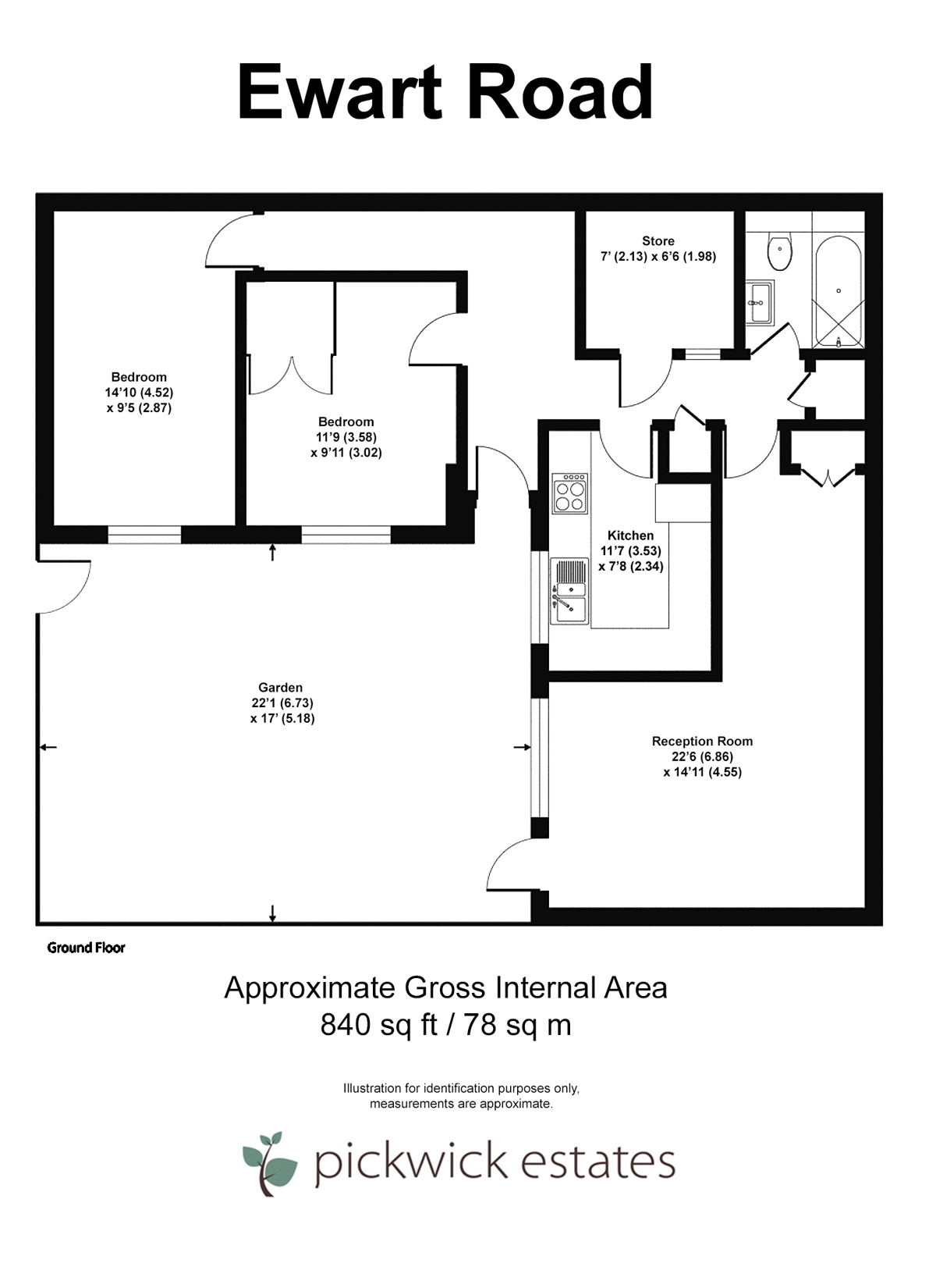 Floor plan for Ewart Road
