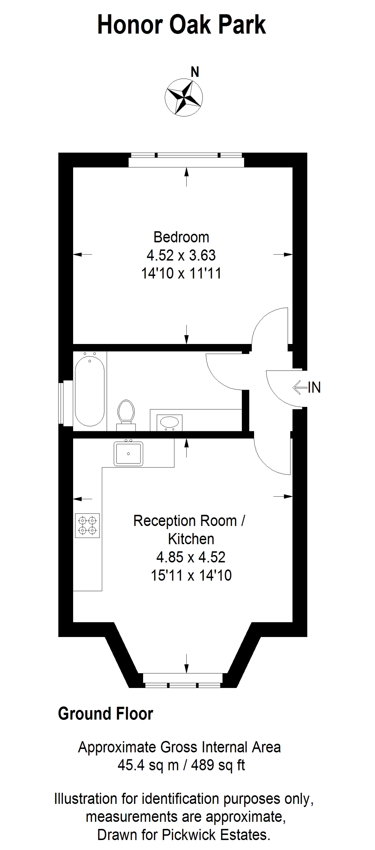 Floor plan for Honor Oak Park 