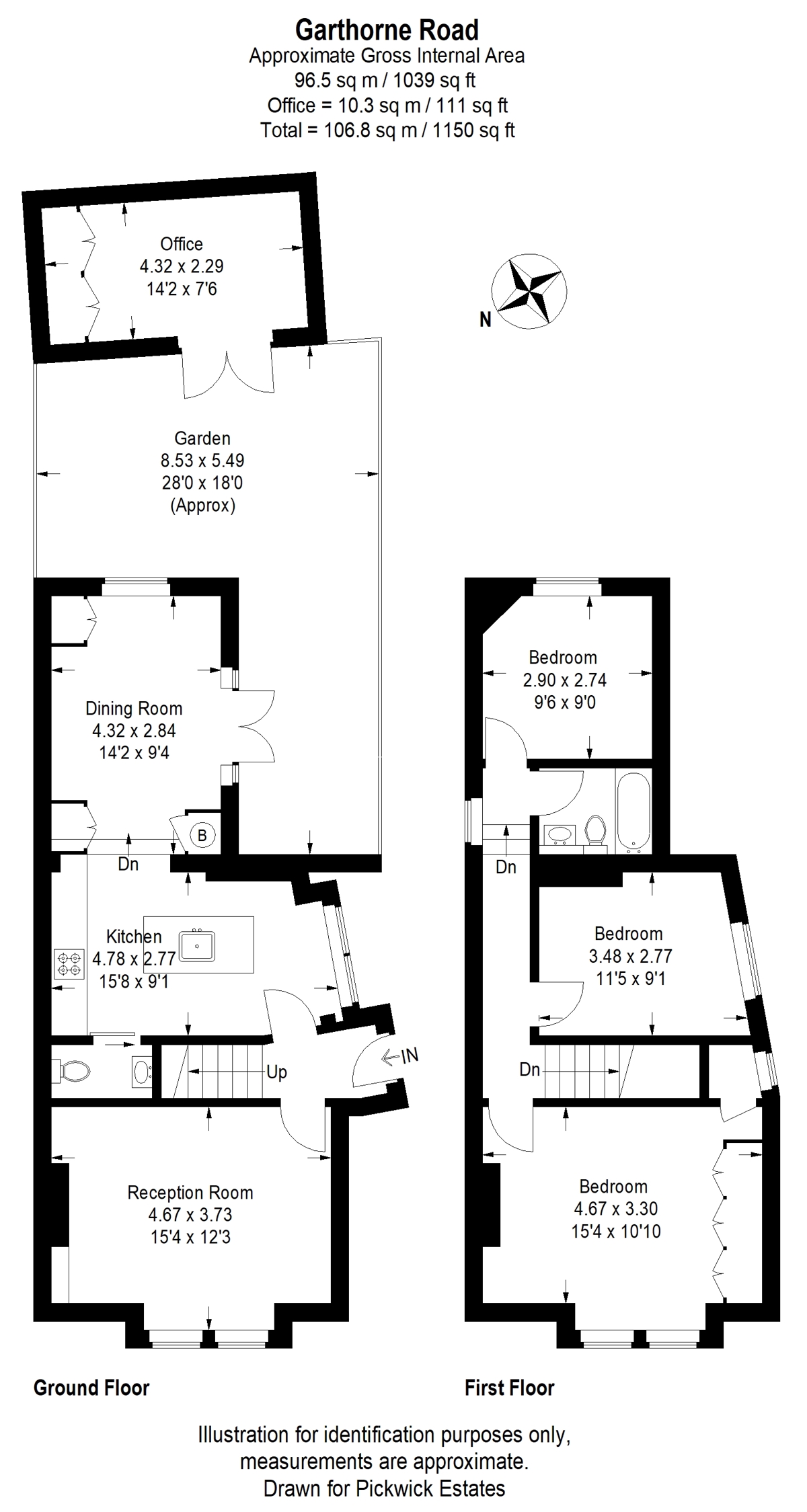 Floor plan for Garthorne Road 