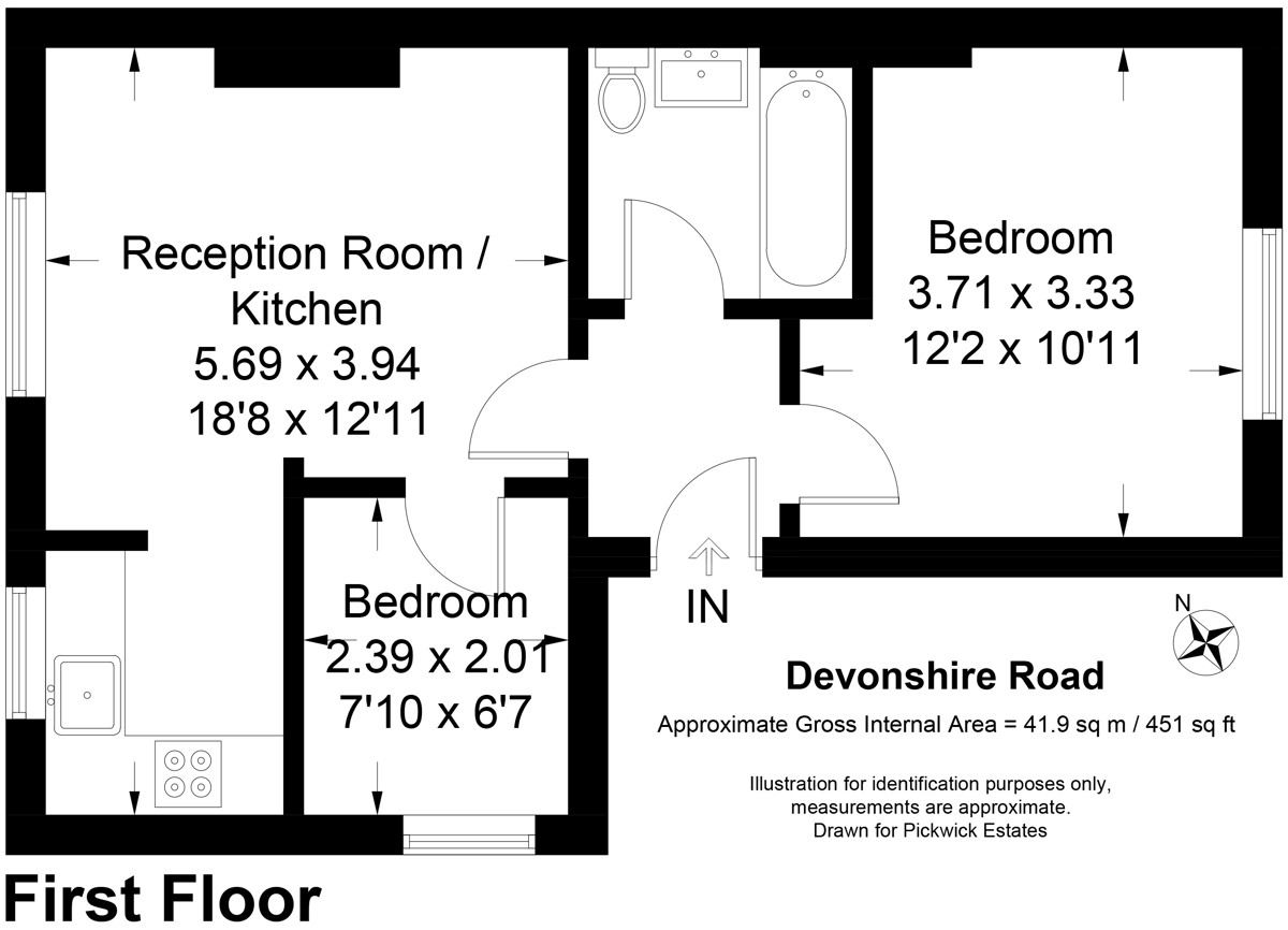 Floor plan for Devonshire Road 