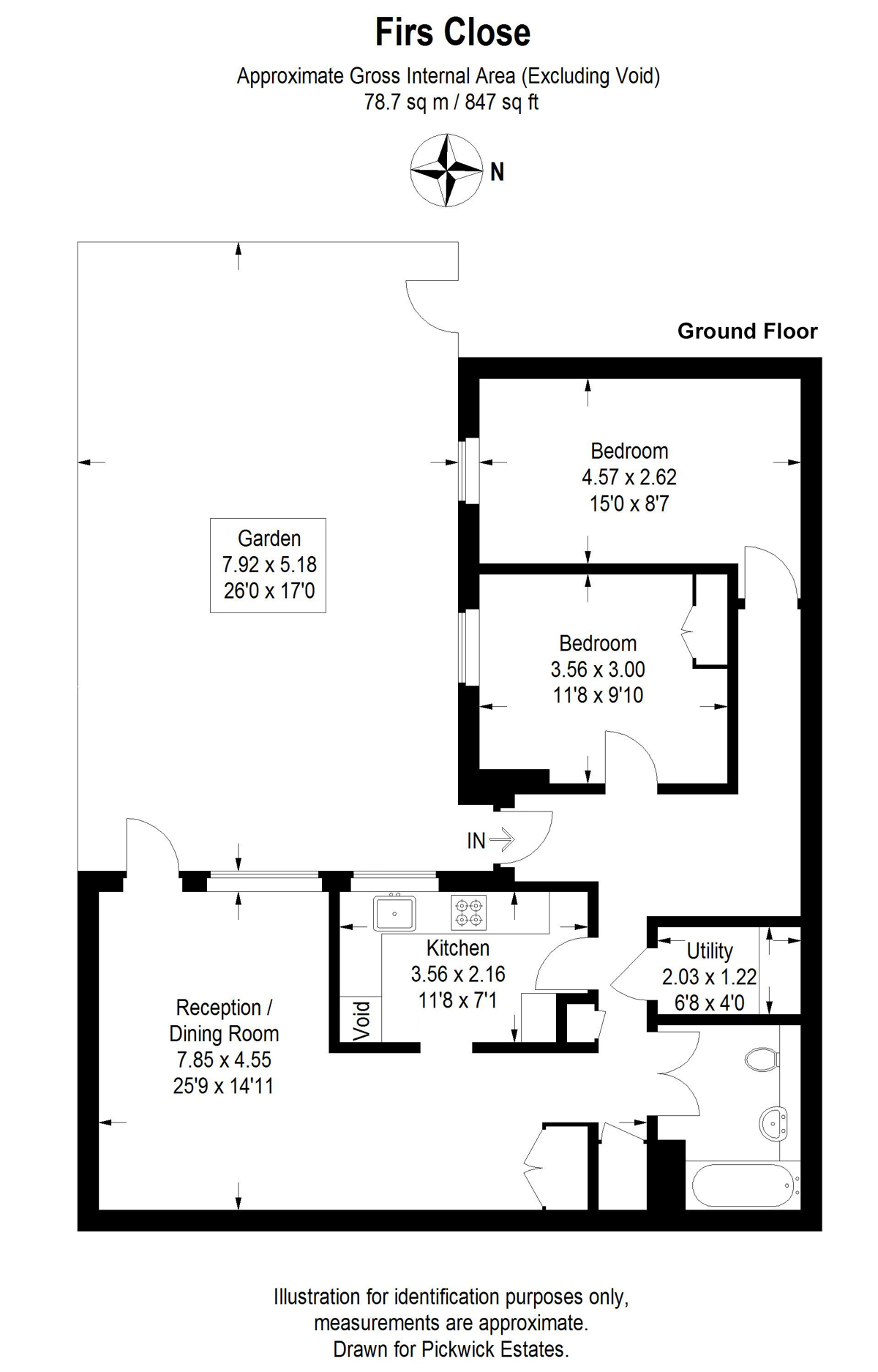 Floor plan for Firs Close 