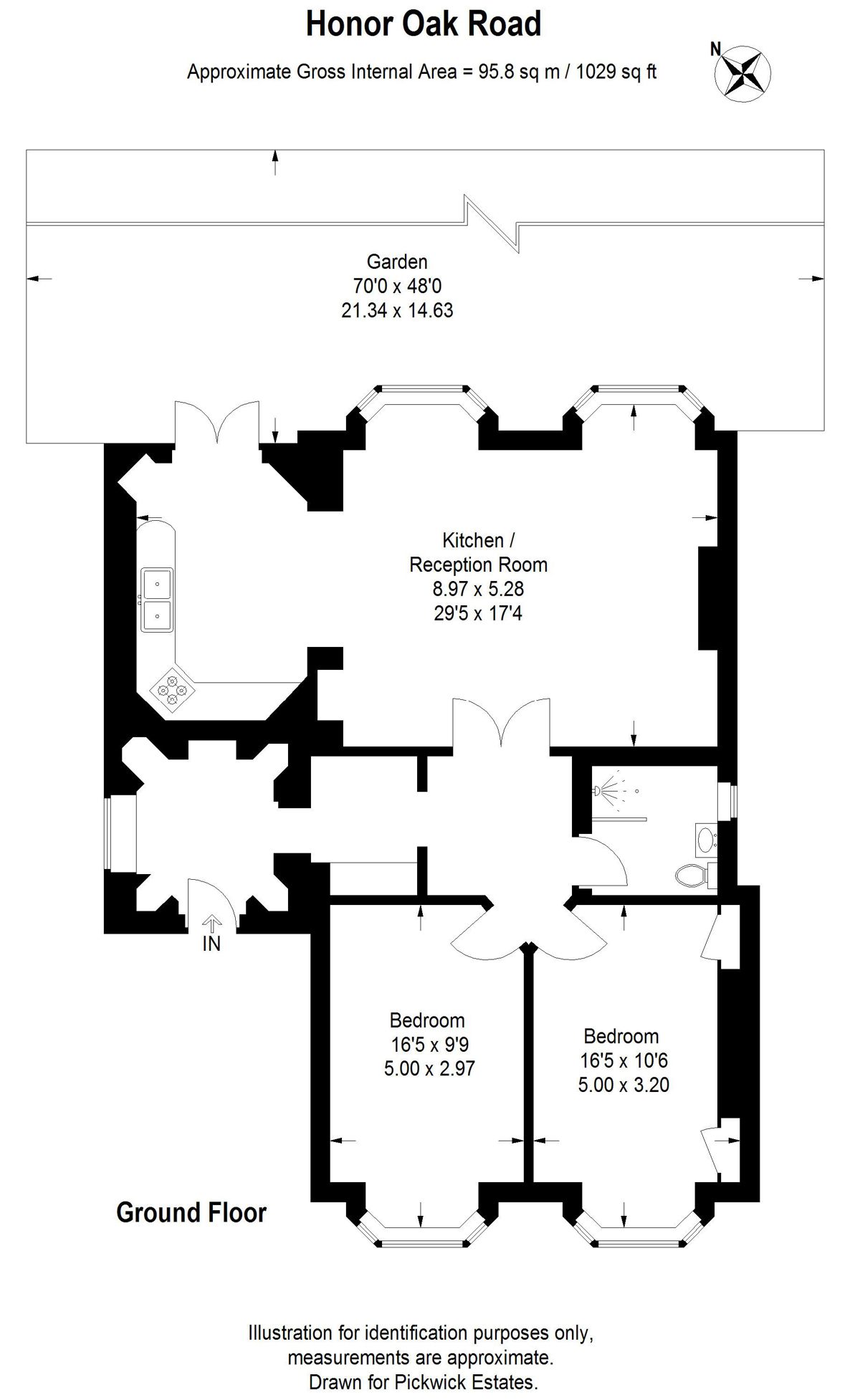 Floor plan for Honor Oak Road 