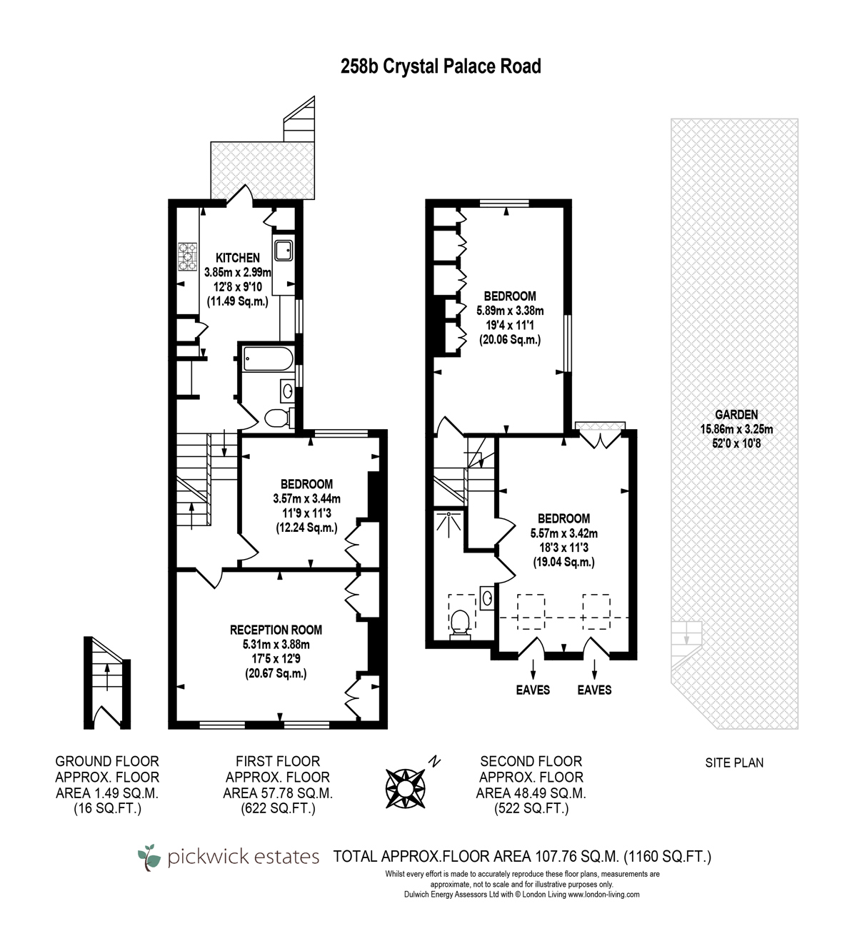 Floor plan for Crystal Palace Road 