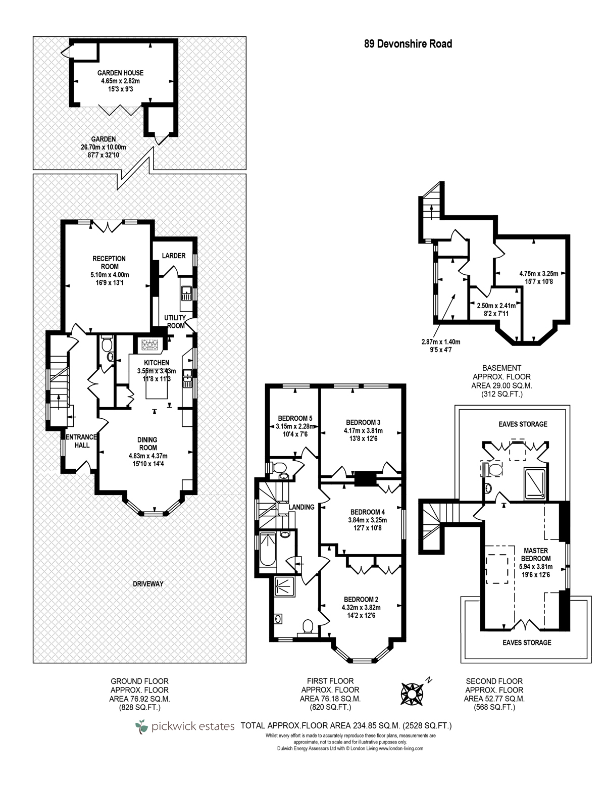 Floor plan for Devonshire Road 