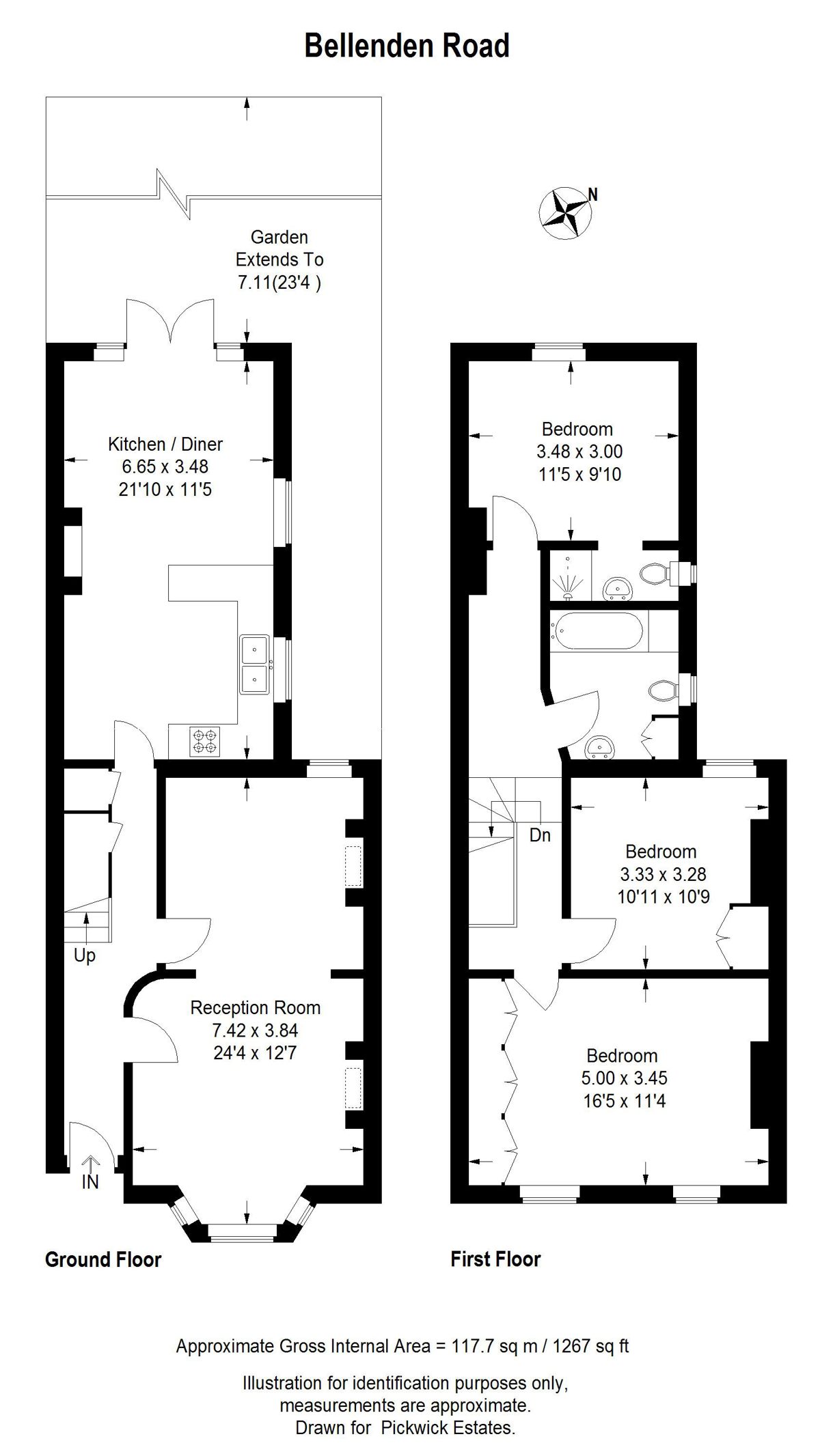 Floor plan for Bellenden Road 